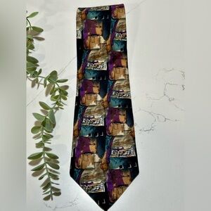 Vintage J. Garcia Collectors Edition Neck Tie (Stonehenge Ltd) Music Notes 3.75"
